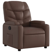 Poltrona | Sedia Relax Reclinabile Marrone in Similpelle