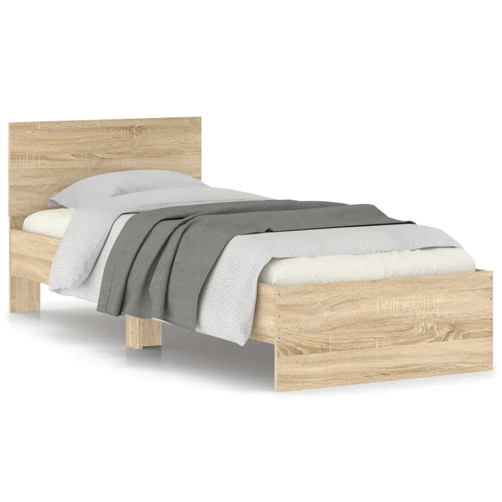 Giroletto senza Materasso con Testiera Rovere Sonoma 75x190 cm 838661