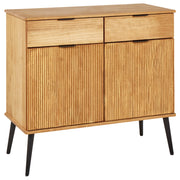 Credenza con 2 cassetti e 2 ante in legno chiaro in stile rustico classico