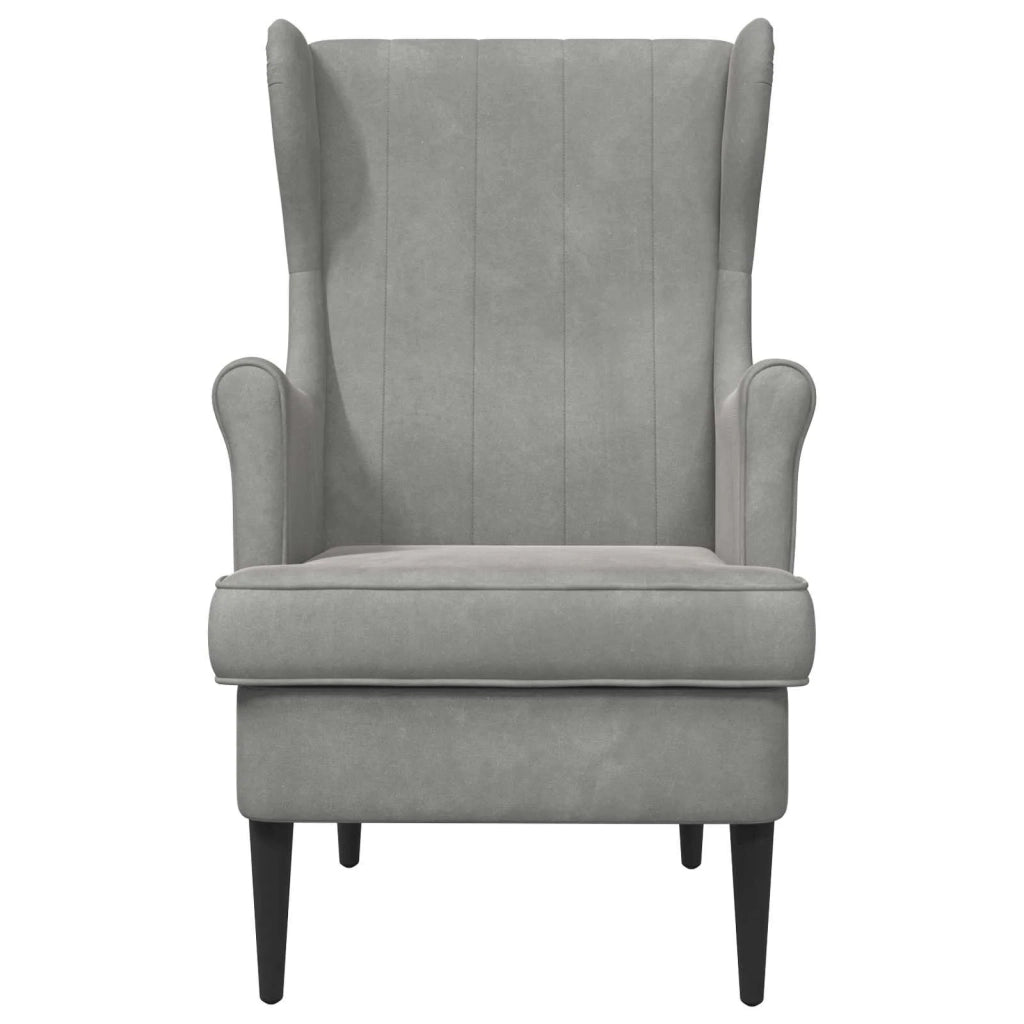 Poltrona | Sedia Relax Grigio Chiaro Velluto