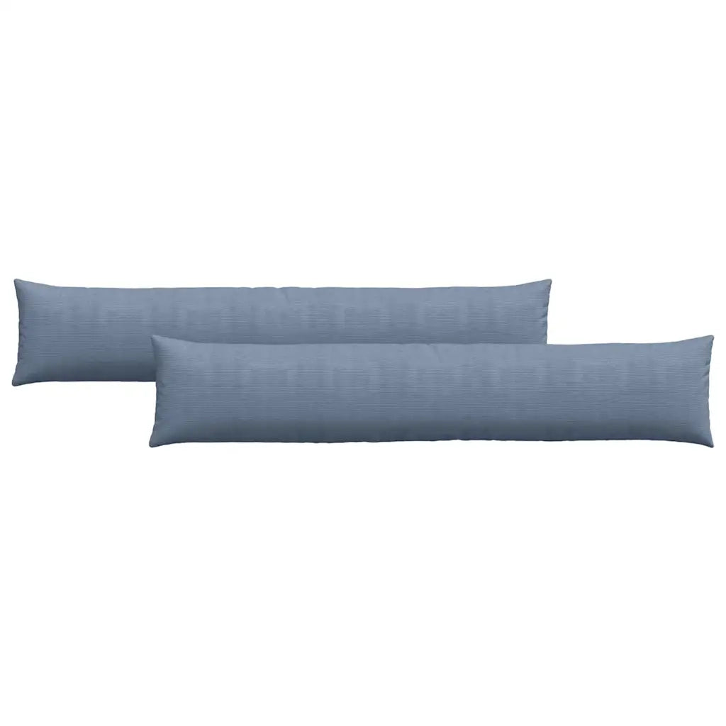 Cuscini da Divano 2 pz-Set di 2 Cuscini per Sofa Blu 200 x 40 cm Tessuto in Cords 845576