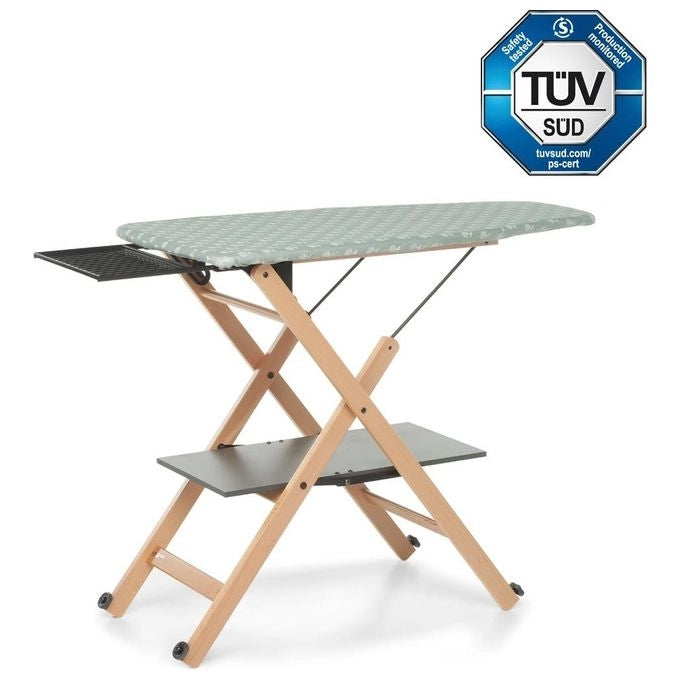 Foppapedretti ASSAI EVO Asse da stiro pieghevole legno regolabile 3 altezze 101x49 cm colore Naturale