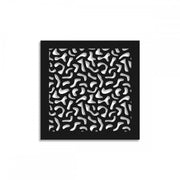 MACCHIE - Pannello in PVC traforato - Parasole Misura: 48x48 cm, Colore: nero