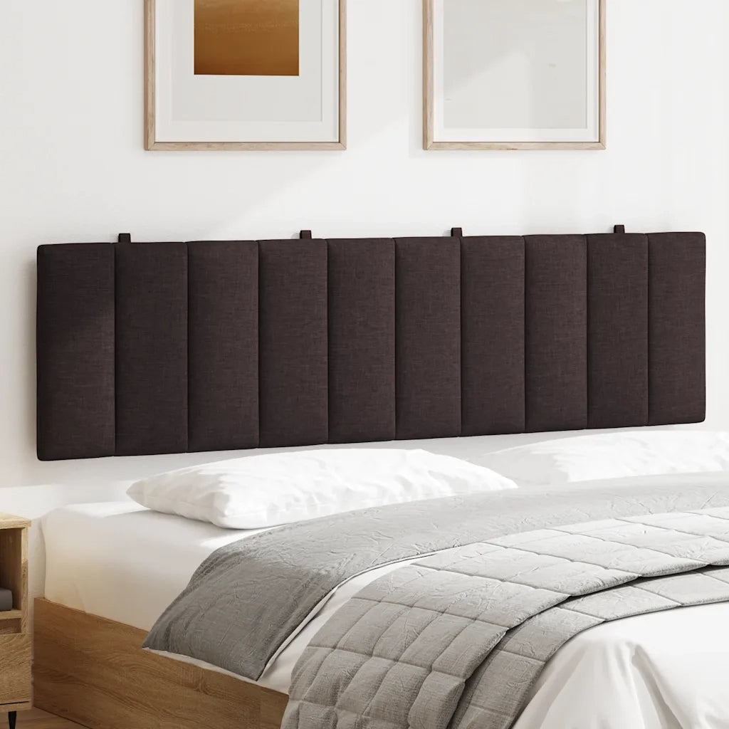 Cuscino Testiera Hanko Marrone Scuro 180 cm in Tessuto 4019180