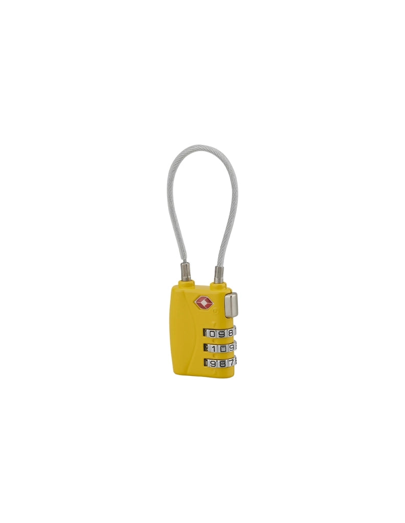 Lucchetto codice TSA, bagagli, cavo in acciaio, combinazione 3 cifre - THIRARD