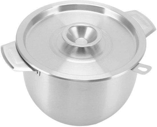 Contenitore per olio 2,8L in acciaio inossidabile - filtro olio - set di sifone - coperchio - rivestimento antiscivolo - adatto per olio di cottura/olio di cocco - contenitore per olio