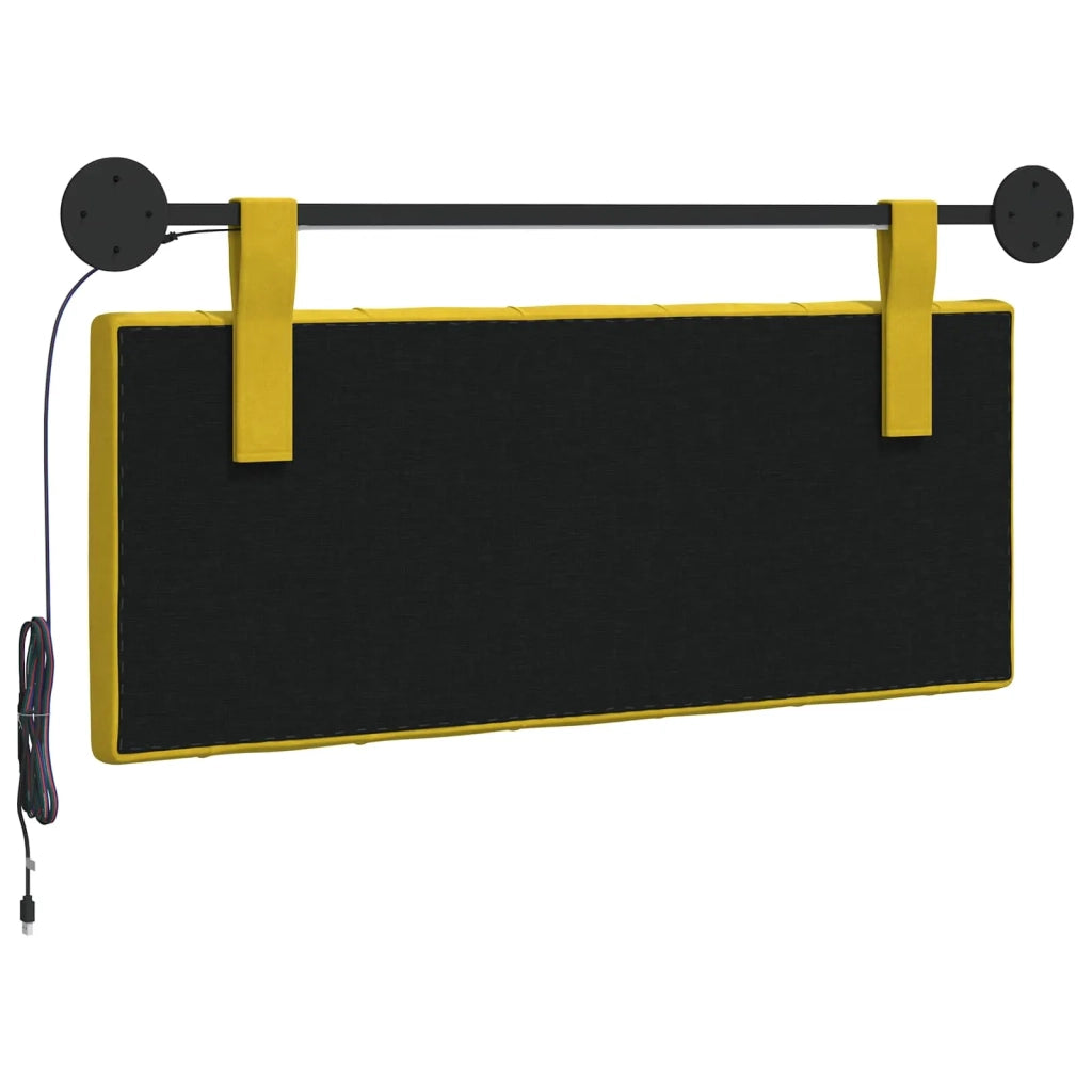 Testiera sospesa Con luce LED Giallo Velluto 3424588