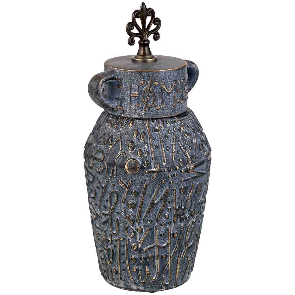 Vaso ceramica grigio, d17,5x40h cm
