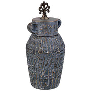 Vaso ceramica grigio, d17,5x40h cm