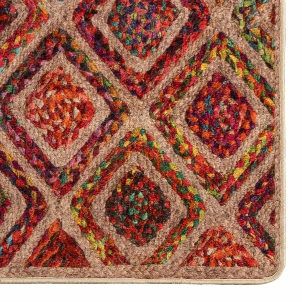 Runner Tappeto MARSA Multicolore 50 x 100 cm Poliestere e PVC 42023256