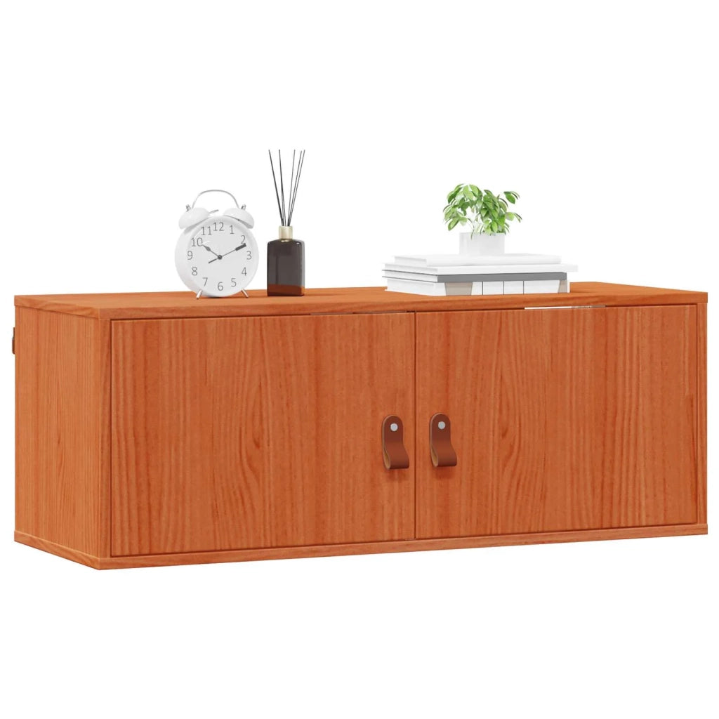 Armadietto a muro Marrone cerato 80 x 30 x 30 cm Pino massello 869948