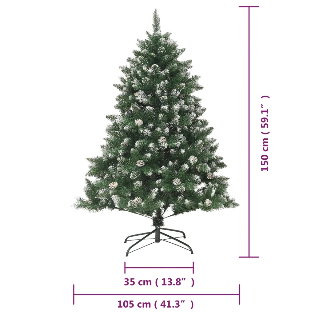 Albero di Natale Artificiale con Base 150 cm PVC 345160