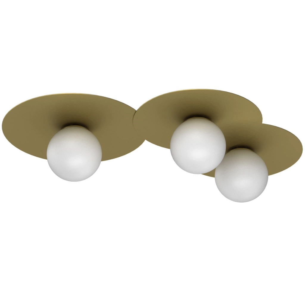 Lampada da soffitto Flat 3xE27 oro bianco Luminex