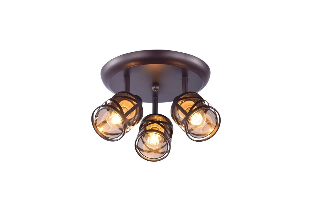 Plafoniera spot bronzo ambra E14 3x40W Oberon Rabalux