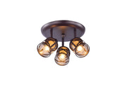 Plafoniera spot bronzo ambra E14 3x40W Oberon Rabalux