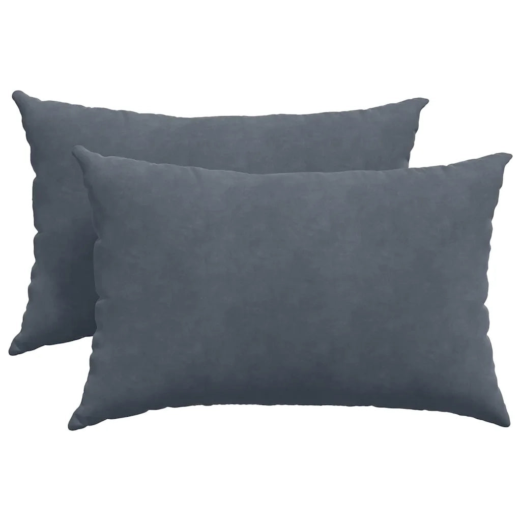 Cuscini da Divano 2 pz-Set di 2 Cuscini per Sofa Grigio scuro 60 x 40 cm 600180