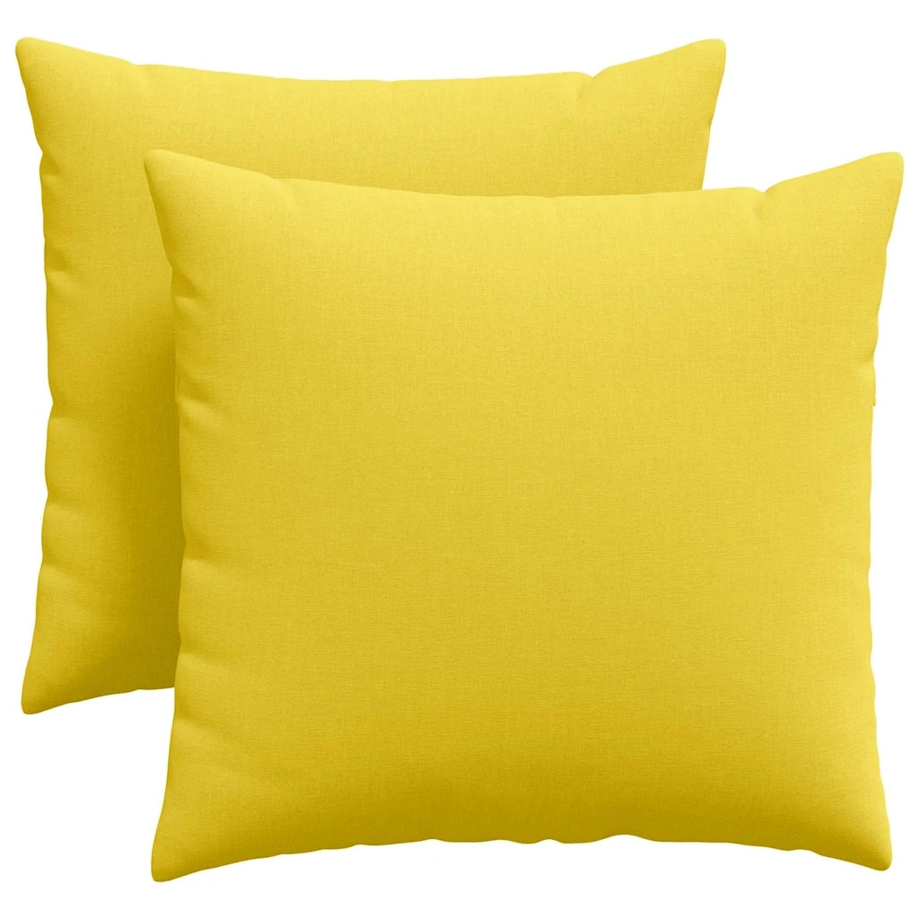 Cuscini da Divano 2 pcs Giallo Chiaro 45 x 45 cm Tessuto 42013920