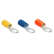 Trade Shop - Set 100pz Capicorda Terminale Ad Occhiello Isolato Per Cavi 2.5-4mm² M4 Rv3.5-4 -