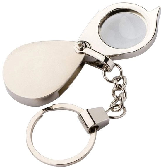 Vetrificatore Portatile Miniature - Design Unico - Argento - Utile per Problemi di Visione - Ideale come Regalo per Amici