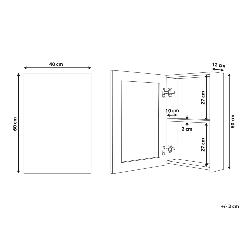 Moderno Mobiletto da Bagno a Muro Specchiato 88 x 40 x 35 cm