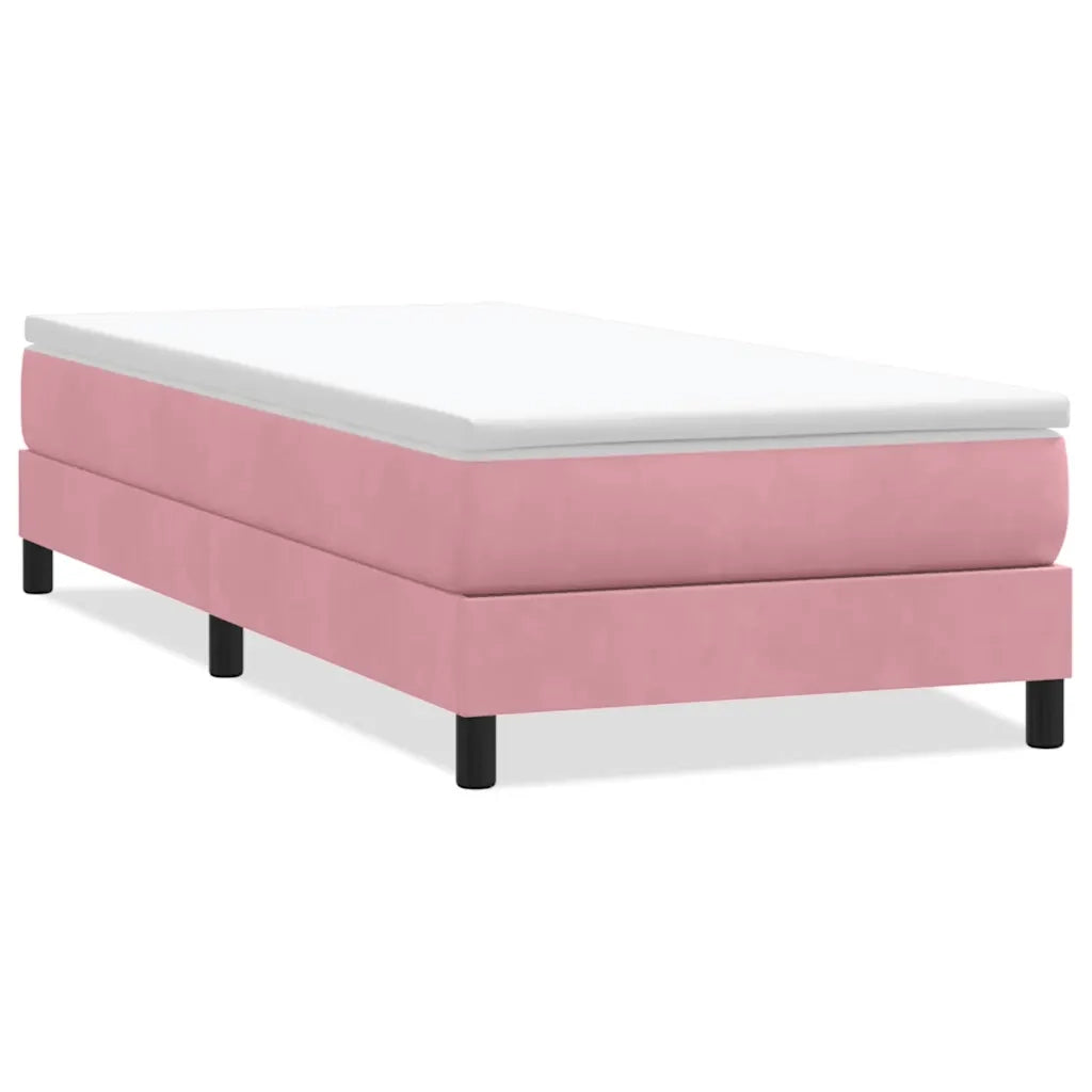 Giroletto a Molle senza Materasso Rosa 90x210 cm in Velluto 3315812