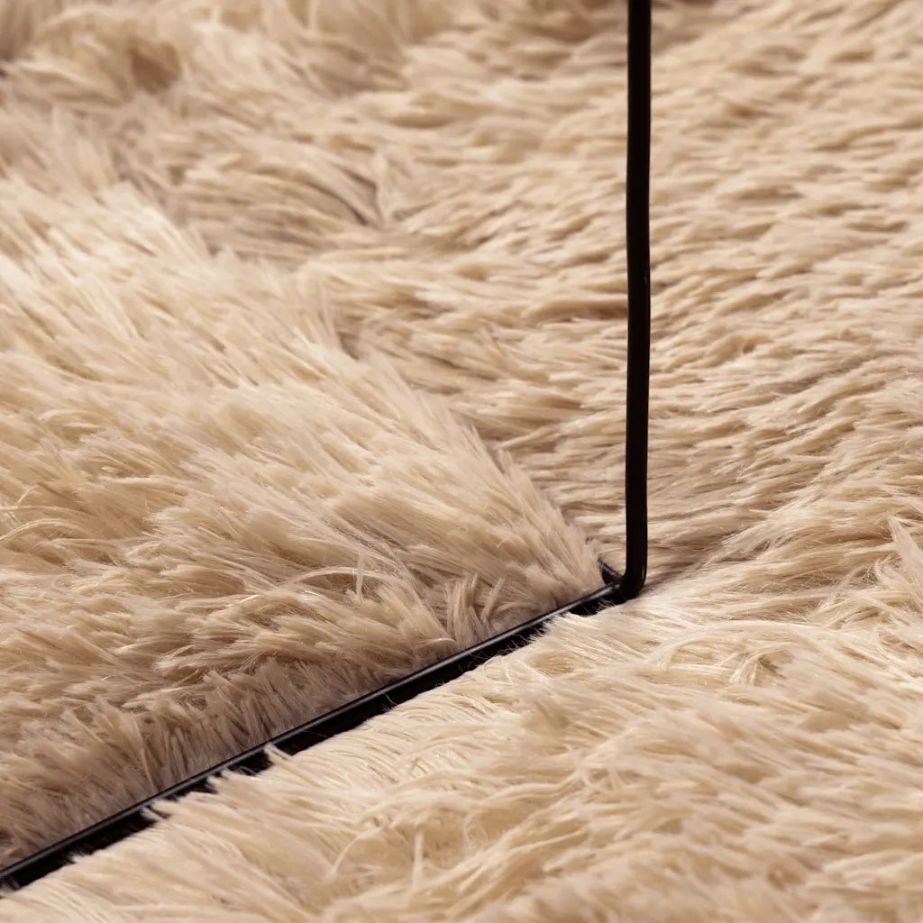 Tappeto Shaggy a Pelo Lungo NAVARRA Beige 80x150 cm poliestere 4102813