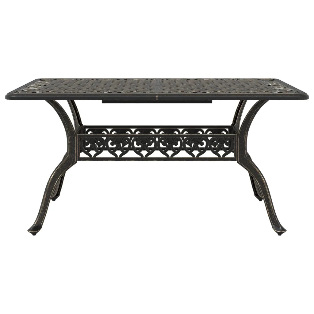 Tavolo da Giardino Bronzo 150x90x72 cm in Alluminio Pressofuso 4002803