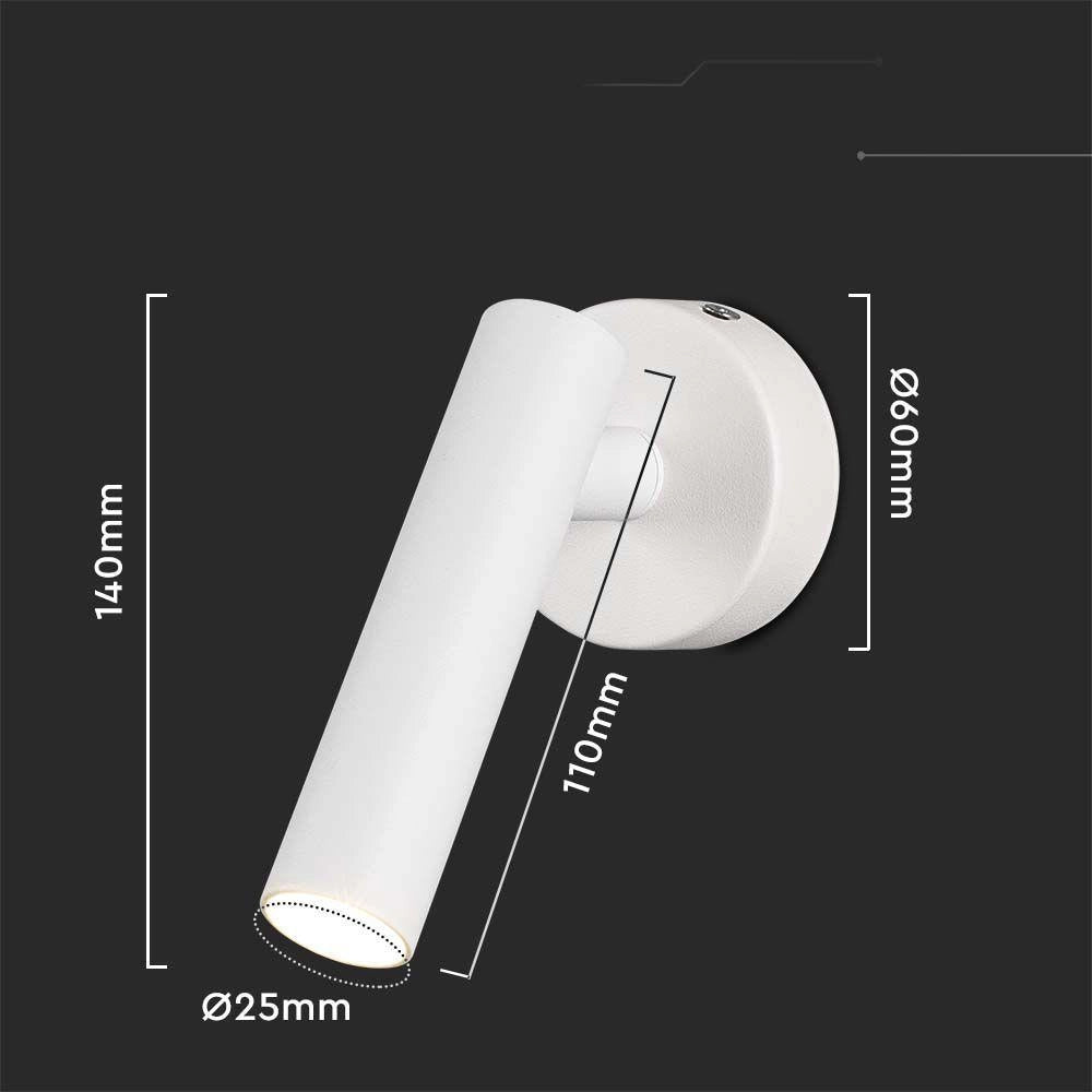 V-TAC applique LED da lettura 2W 4000K bianca VT-412