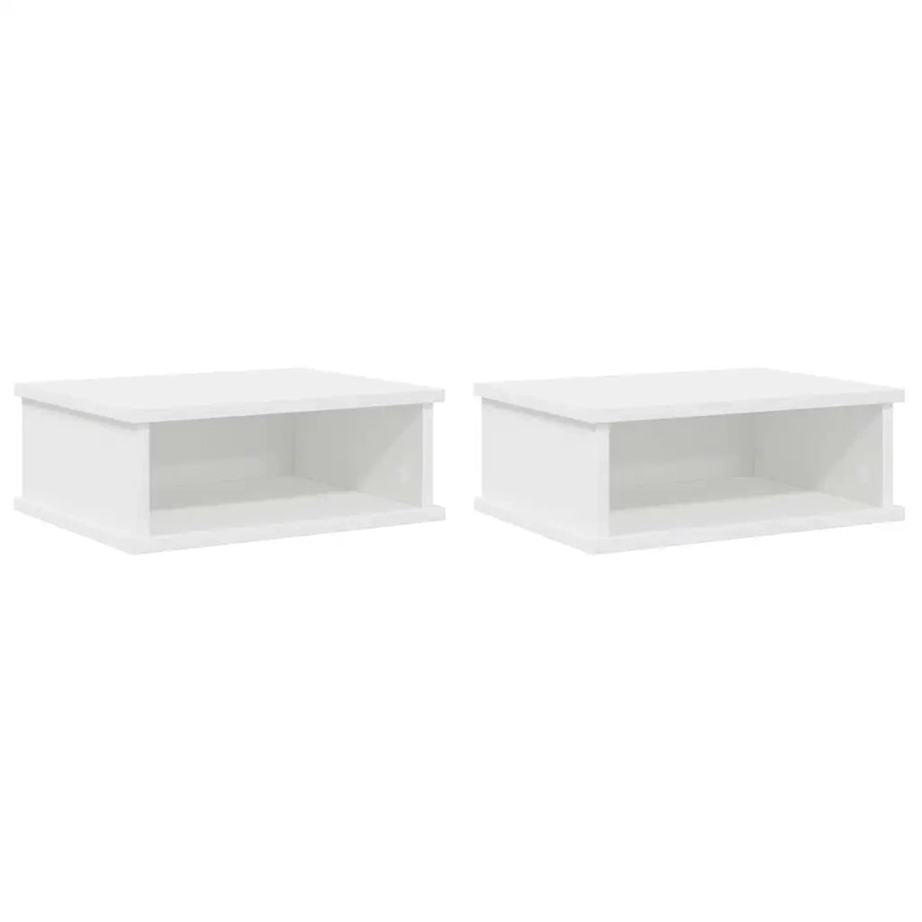 Comodino 2 pcs Bianco 40 x 31 x 15 cm Legno multistrato 891105