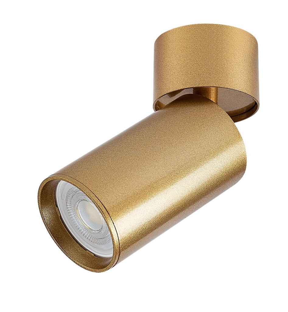 Faretto soffitto rotondo oro 1 luce orientabile GU10 Mirina