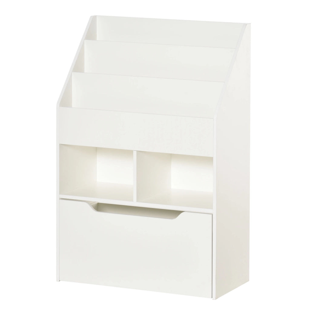Libreria per bambini con cassetti e scomparti ¨C Minimal ¨C 60x30x90 cm, bianco