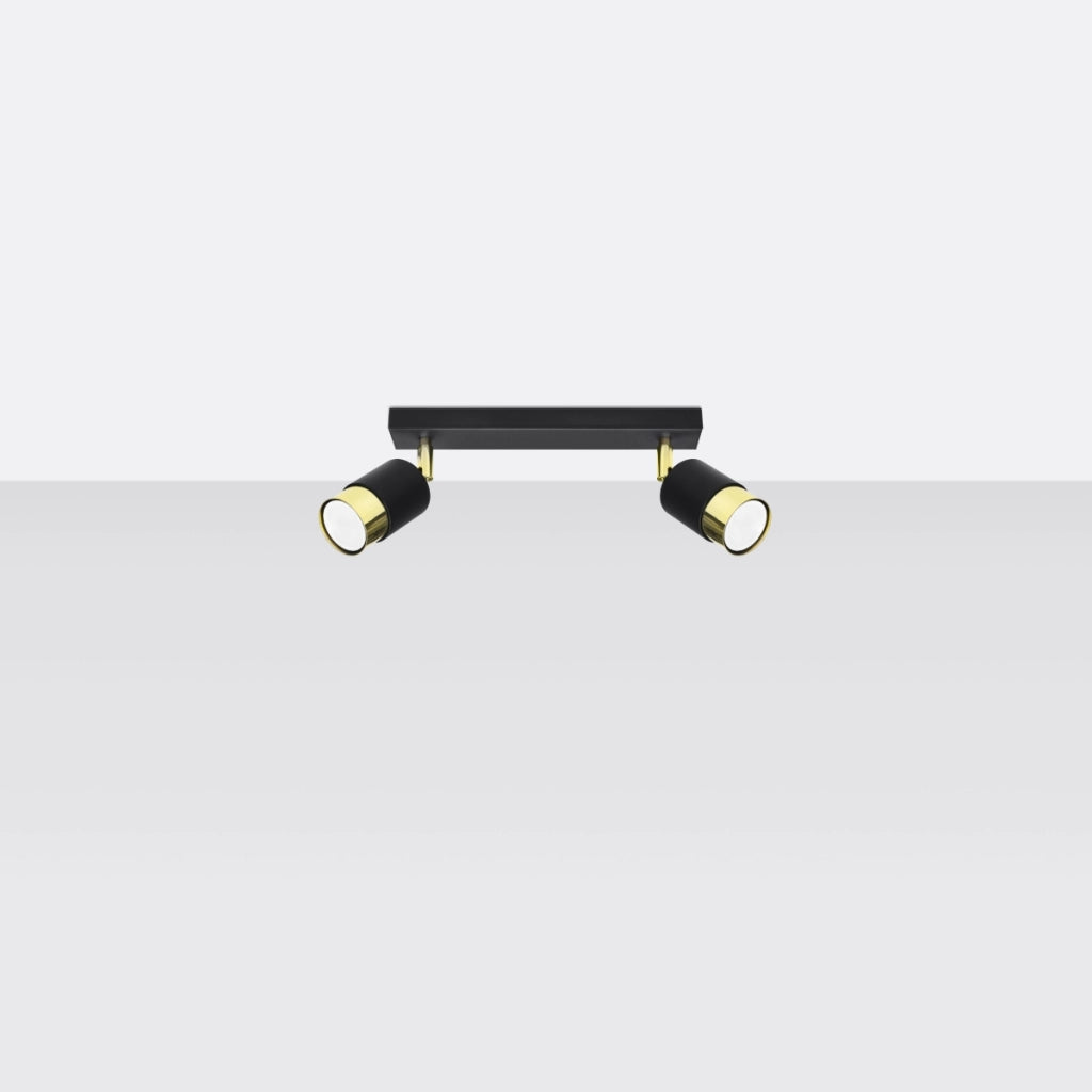 Lampada da soffitto NERO 2 nero/oro