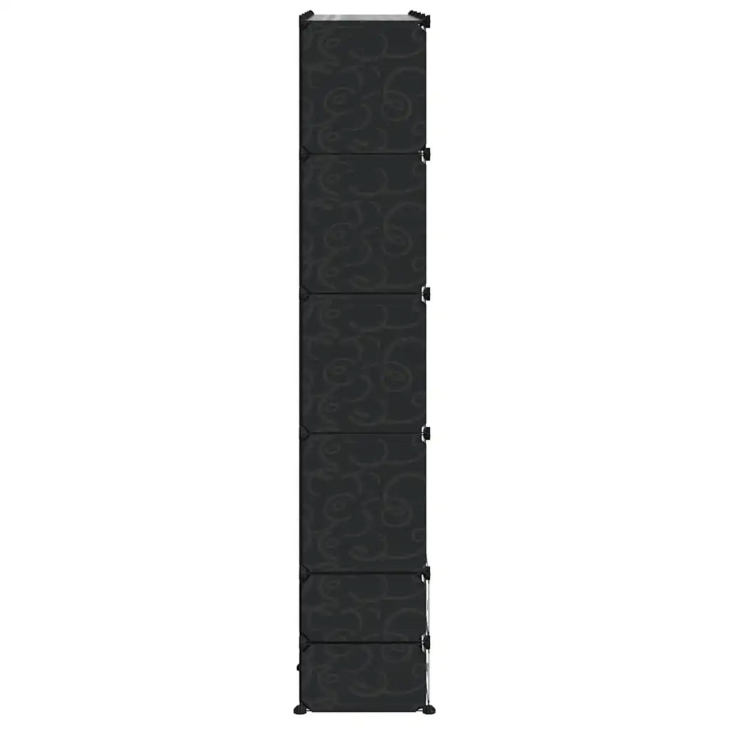 Armadietto Modulare 18 Scomparti Nero e Bianco 37x146x180,5 cm CFW2398299