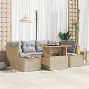 Set Divano da Giardino 7 pcs Beige Poly Rattan 3358774