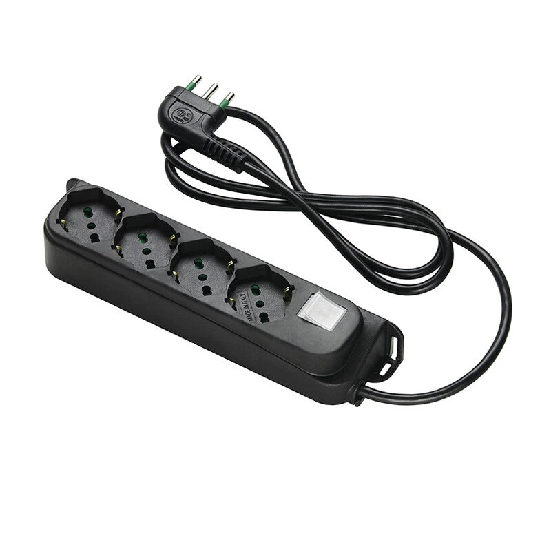 FME 47.421 MULTIPRESA 4P BIP/SC+INT NERO- 1,0 pz