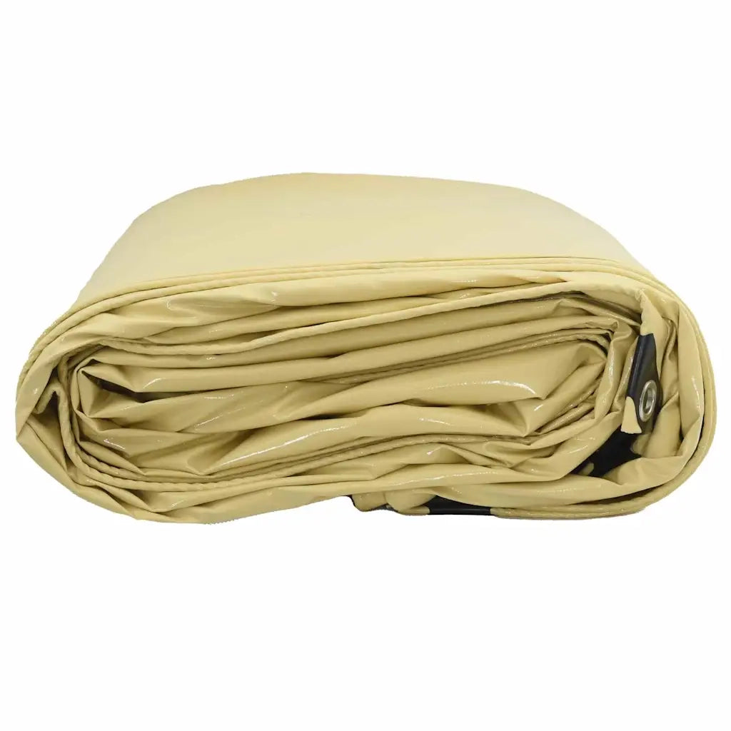 Telo 650g / m² Beige 4 x 8 m Tela con rivestimento in PVC