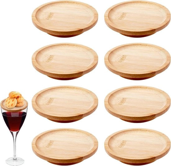 Toppers per piatto di bamboo per charcuterie 8 pezzi per ristoranti bar casa (1016 × 7 × 22 cm)