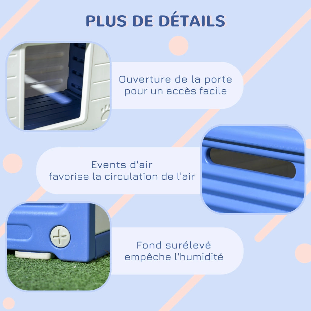 Casetta per Cani ¨C Minimal ¨C Blu e Bianco