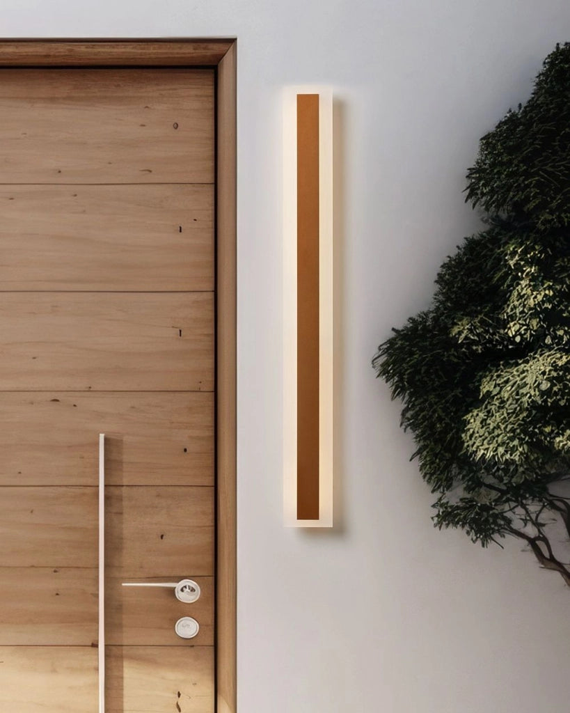 Lampada da parete a LED per esterni 80 cm acciaio oro esterno giardino terrazzo