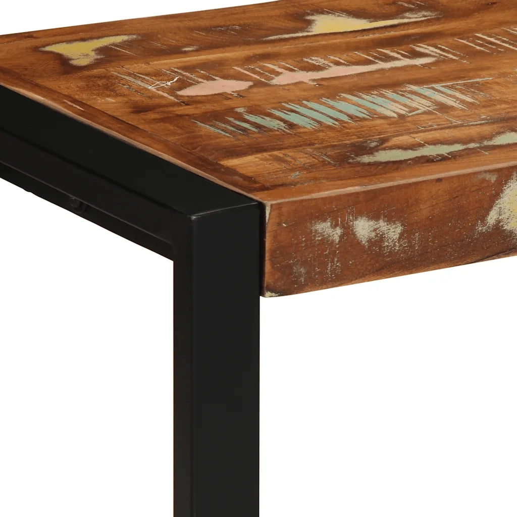 Panca-Sgabello Multicolore 80x35x45 cm in Legno Massello Recupero