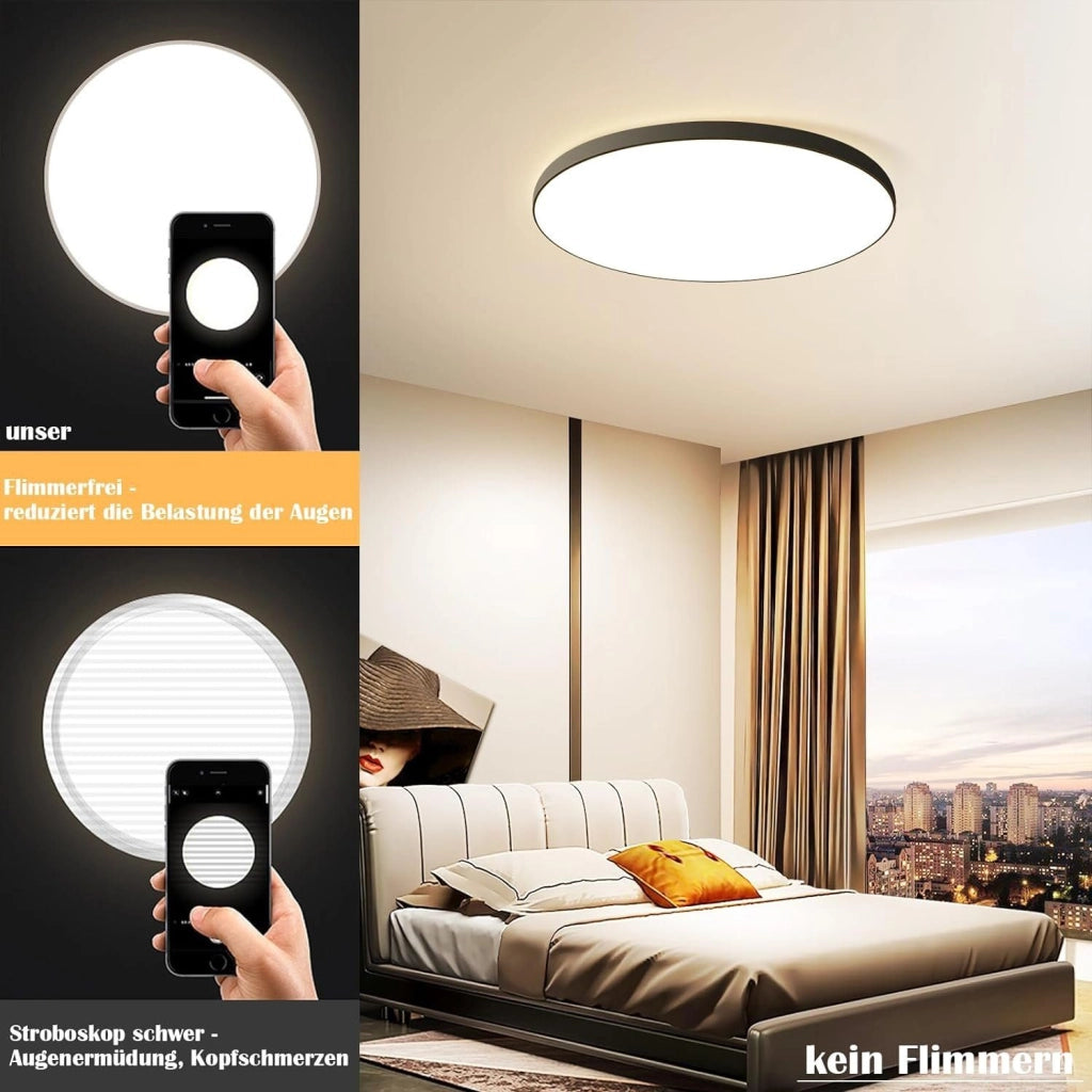 ZMH Lampada da soffitto LED IP44 telecomando design per cucina corridoio