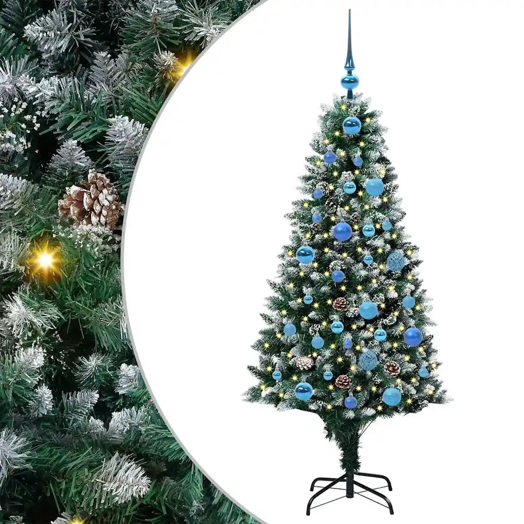Albero di Natale artificiale con 150 LED Verde 150 cm 3396258