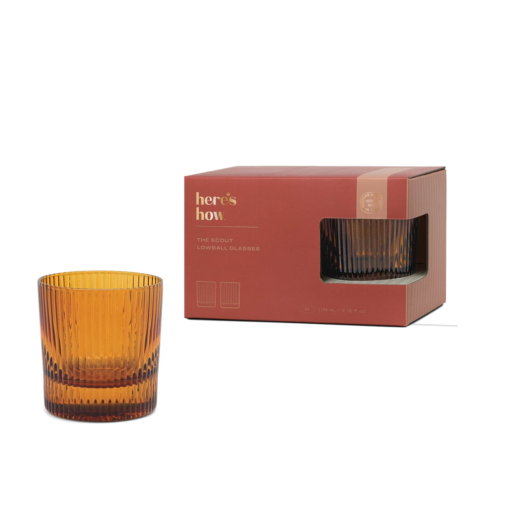 The Scout - Bicchiere Lowball - Set da 2 Ambra