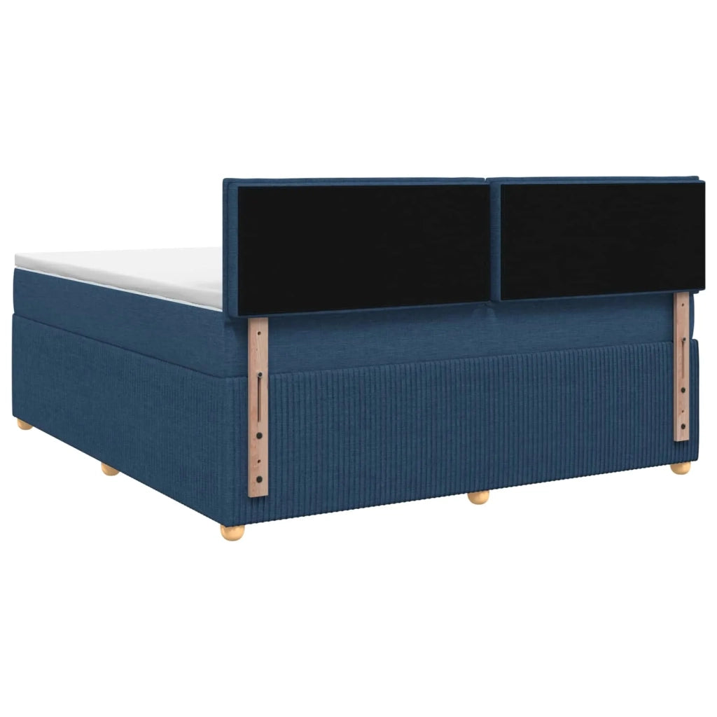 Letto box spring con materasso Blu 140 x 200 cm Tessuto 3452945