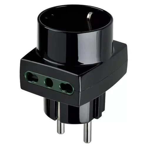 ADATTATORE MULTIPRESA S31+2P17/11+P30 NERO