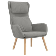 Poltrona Relax | Sedia Relax Grigio Chiaro in Velluto