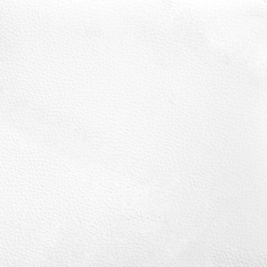 Pouf Bianco Pelle Sintetica e Legno Ingegnerizzato 876757