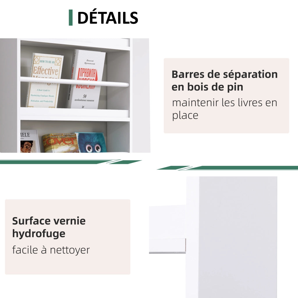 Libreria a muro ¨C Minimal ¨C bianco 59x12x113 cm