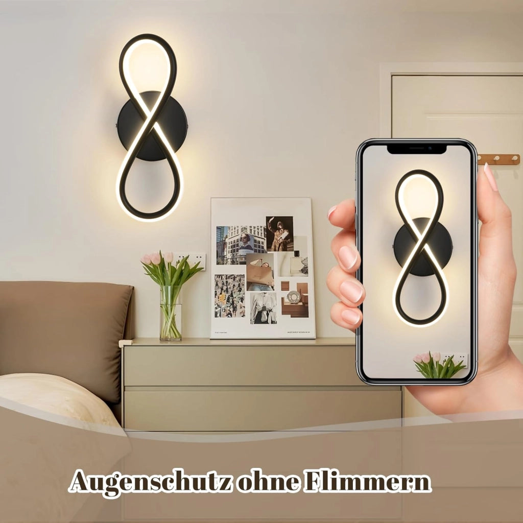 ZMH Moderna lampada da parete a LED da 7W con 8 forme per interni per scale e camera da letto