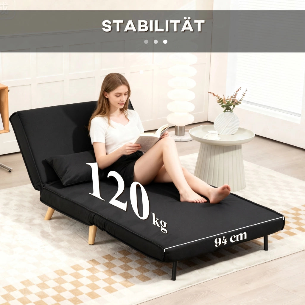 Poltrona letto ¨C Minimal ¨C nero 94x78x80 cm